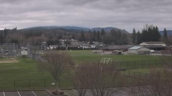 Weather camera view of Granite Falls High School.