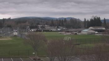 Weather camera view of Granite Falls High School.