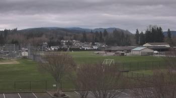 Weather camera view of Granite Falls High School.