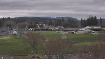 Weather camera view of Granite Falls High School.