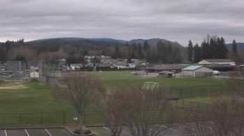 Weather camera view of Granite Falls High School.