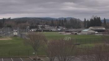 Weather camera view of Granite Falls High School.