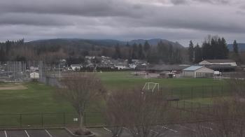 Weather camera view of Granite Falls High School.