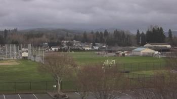 Weather camera view of Granite Falls High School.