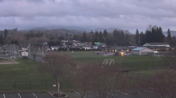 Weather camera view of Granite Falls High School.