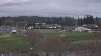 Weather camera view of Granite Falls High School.