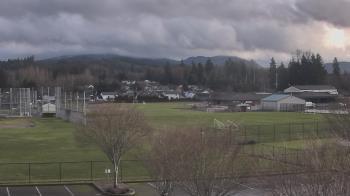 Weather camera view of Granite Falls High School.