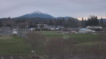 Weather camera view of Granite Falls High School.