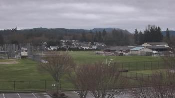 Weather camera view of Granite Falls High School.