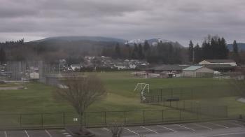 Weather camera view of Granite Falls High School.