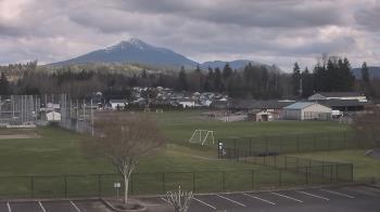 Weather camera view of Granite Falls High School.