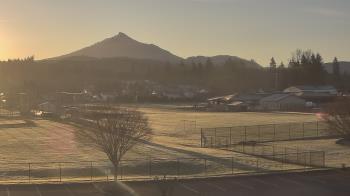 Weather camera view of Granite Falls High School.