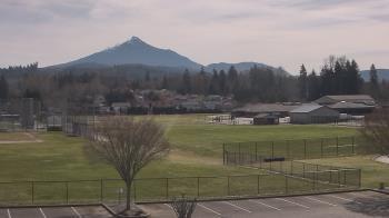 Weather camera view of Granite Falls High School.