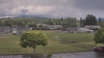 Weather camera view of Granite Falls High School.