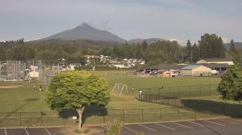 Weather camera view of Granite Falls High School.