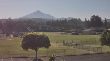 Weather camera view of Granite Falls High School.