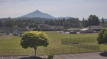 Weather camera view of Granite Falls High School.