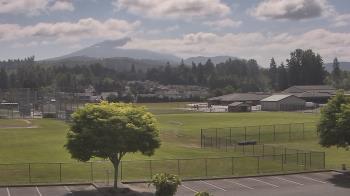 Weather camera view of Granite Falls High School.