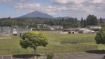 Weather camera view of Granite Falls High School.