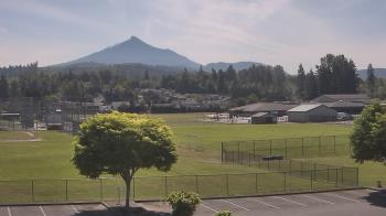 Weather camera view of Granite Falls High School.