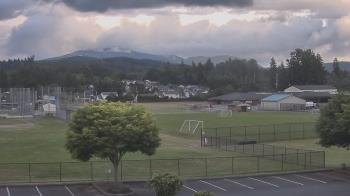 Weather camera view of Granite Falls High School.