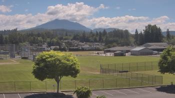 Weather camera view of Granite Falls High School.