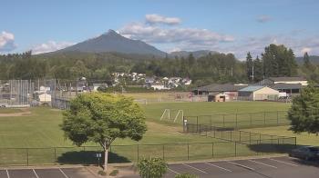 Weather camera view of Granite Falls High School.