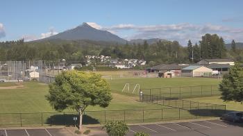 Weather camera view of Granite Falls High School.
