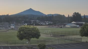 Weather camera view of Granite Falls High School.