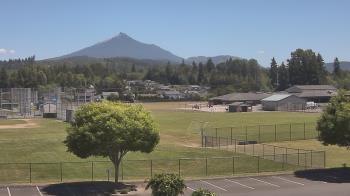 Weather camera view of Granite Falls High School.