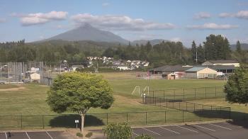 Weather camera view of Granite Falls High School.