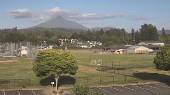 Weather camera view of Granite Falls High School.