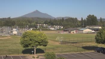 Weather camera view of Granite Falls High School.
