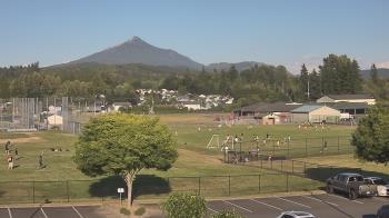 Weather camera view of Granite Falls High School.