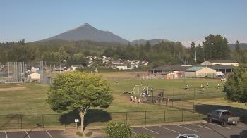 Weather camera view of Granite Falls High School.