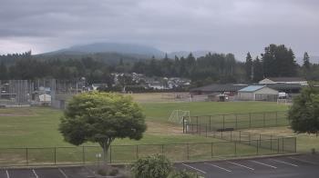 Weather camera view of Granite Falls High School.
