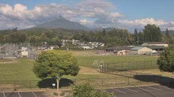 Weather camera view of Granite Falls High School.