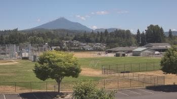 Weather camera view of Granite Falls High School.
