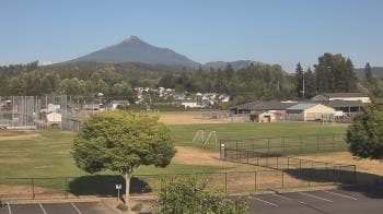 Weather camera view of Granite Falls High School.