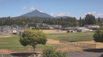 Weather camera view of Granite Falls High School.