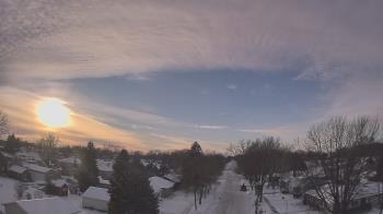 Weather camera view of Sibley East Middle and High School.