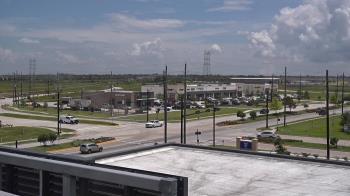Weather camera view of Iowa Colony Police Department.