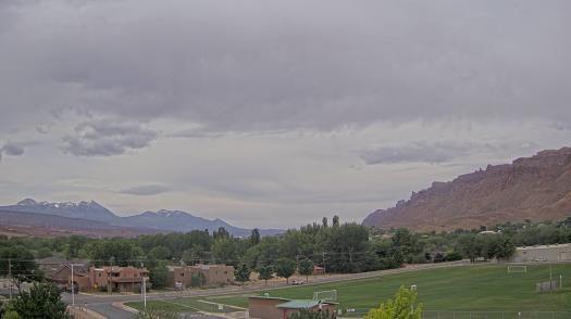 Weather camera view of Grand County HS.
