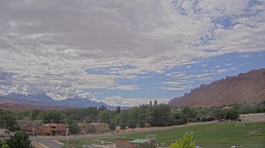 Weather camera view of Grand County HS.