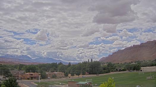 Weather camera view of Grand County HS.