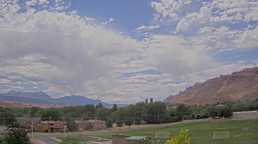 Weather camera view of Grand County HS.