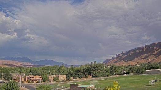 Weather camera view of Grand County HS.