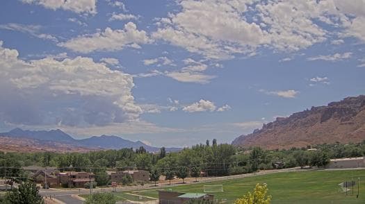 Weather camera view of Grand County HS.