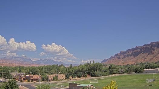 Weather camera view of Grand County HS.