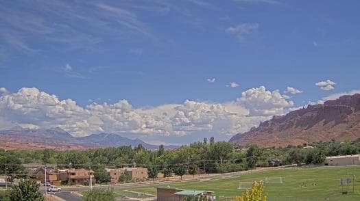 Weather camera view of Grand County HS.
